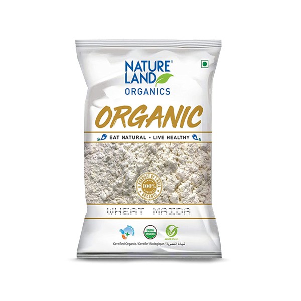 Natureland Organics Wheat Maida 500 Gm (Pack of 5) - Organic Maida