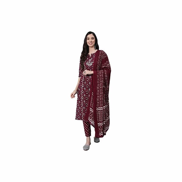 Women Kurta Trouser with Dupatta Set