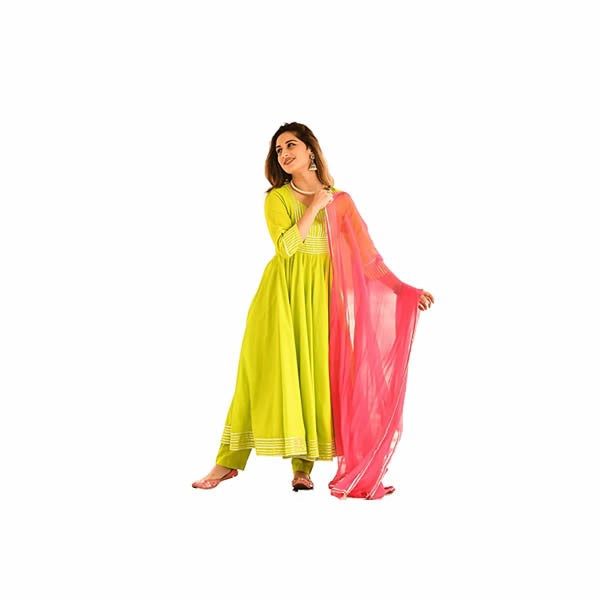 Royal Export Women's Anarkali Solid Salwar Suit Set