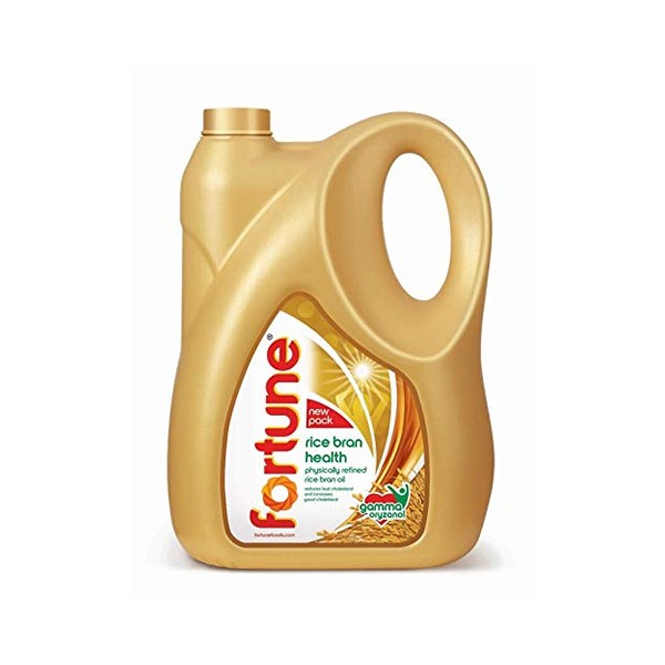 Fortune Rice Bran Health Oil, Cooking Oil for Healthier Heart, 5l Jar