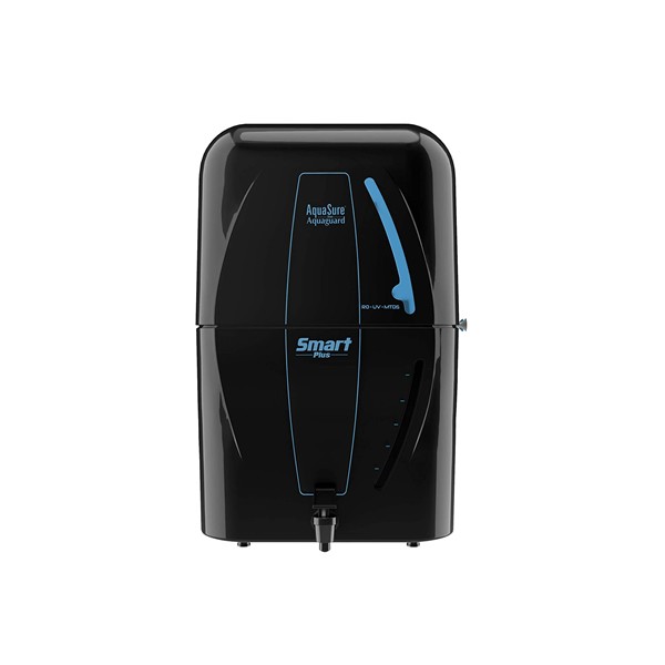 AquaSure from Aquaguard Smart Plus RO+UV+MTDS Water Purifier from Eureka Forbes with water saving & Membrane Life Enhancer (Black)