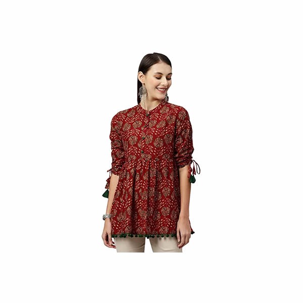 Women's Cotton Floral Print Regular Wear Top