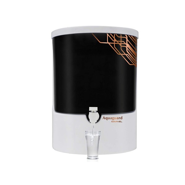 Aquaguard Marvel Water Purifier with 8L Large Tank, Patented Active Copper+UV e-boiling+Ultra Filtration+Mineral Guard Technology (Suitable for Municipal Water, TDS Below 200)