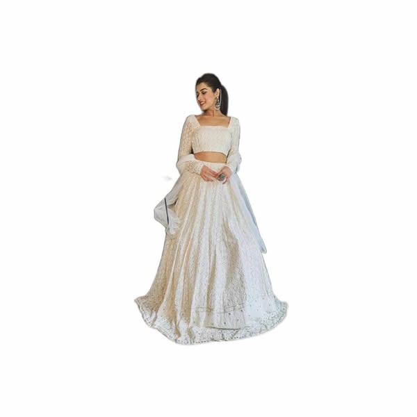 Women's Georgette Embroidery Work Lehenga Choli With Dupatta