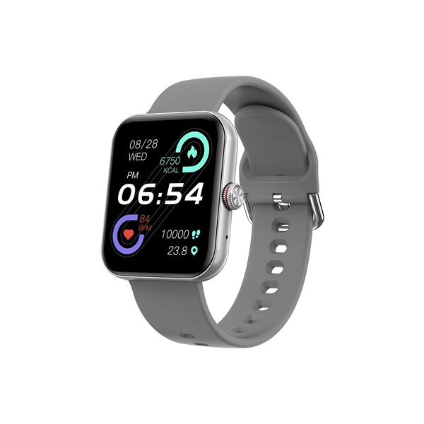 Crossbeats Ignite S3 1.7" Bluetooth Calling Smart Watch Full Touch Men Women Fitness Tracker Blood Pressure Blood Oxygen Heart Rate Monitor for iPhone Samsung Android (Ice Silver)