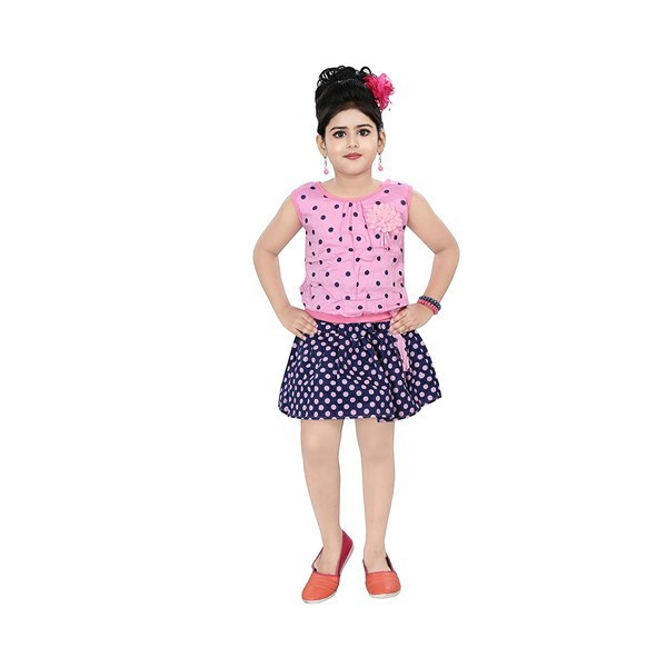 Chandrika Girl's Fit And Flare Knee length dress