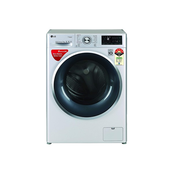LG 7 Kg 5 Star Inverter Wi-Fi Fully-Automatic Front Loading Washing Machine (FHT1207ZWL, Luxury Silver, Steam)