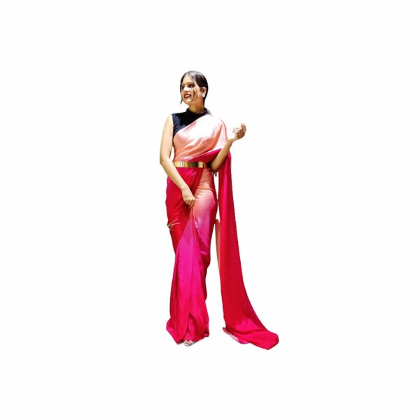 Women's Chiffon Georgette Ready To Wear saree With Unstitched Blouse Piece