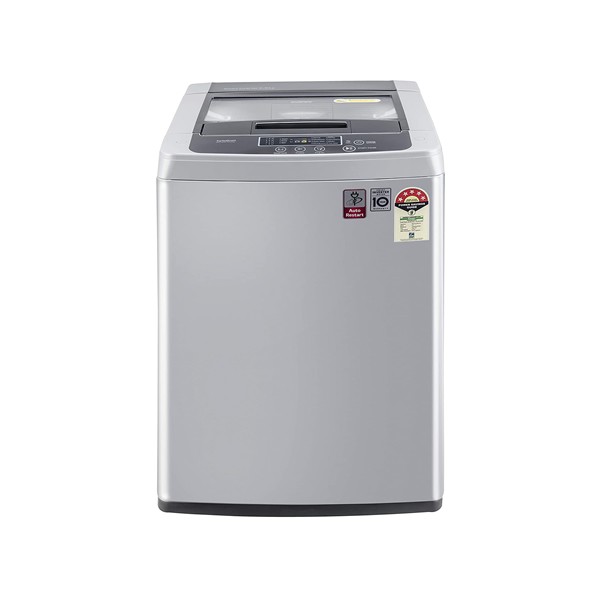 LG 6.5 Kg 5 Star Smart Inverter Fully-Automatic Top Loading Washing Machine (T65SKSF4Z, Middle Free Silver)