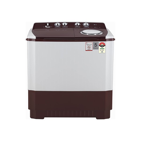 LG 10 kg Semi Automatic Top Load White, Maroon (P1040SRAZ)