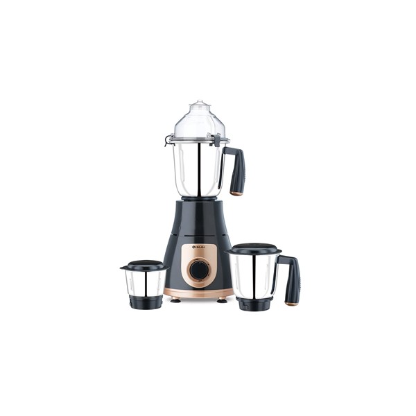 Bajaj GX-3701 750W Mixer Grinder with Nutri-Pro Feature, 3 Jars, Black