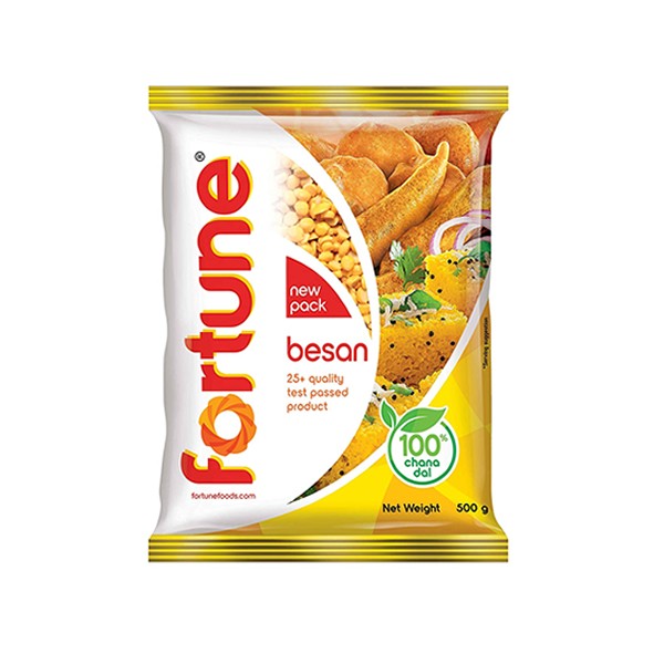 Fortune Chana Besan, Made from 100% Chana Dal 100% Taste, 500 g