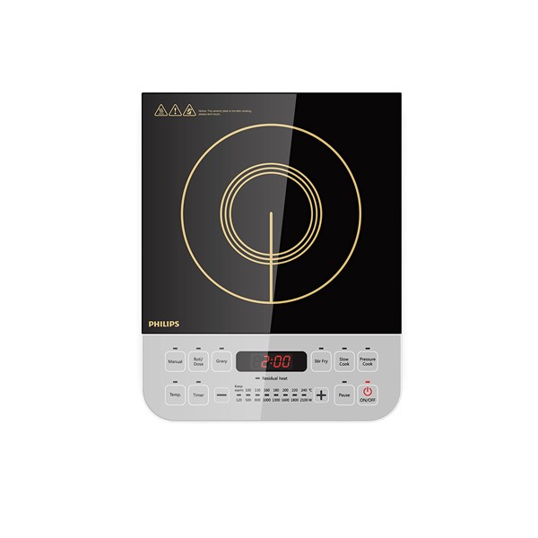 (Renewed) Philips Viva Collection HD4928/01 2100-Watt Induction Cooktop (Black)