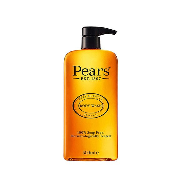 Pears Pure & Gentle Shower Gel, Body Wash with Glycerine and Natural Oils, 100% Soap-Free and Dermatologically Tested, Imported, 500 ml